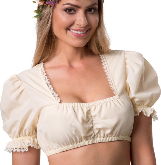 Dressforfun Dirndlblouse Anni M - verkleedkleding kostuum halloween verkleden feestkleding carnavalskleding carnaval feestkledij partykleding - 303046