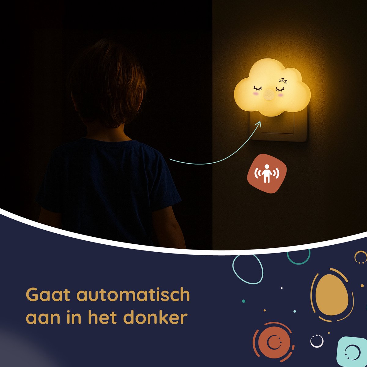 Numsy Lumo Babykamer Nachtlampje - Bewegingssensor - 4 Helderheidsstanden