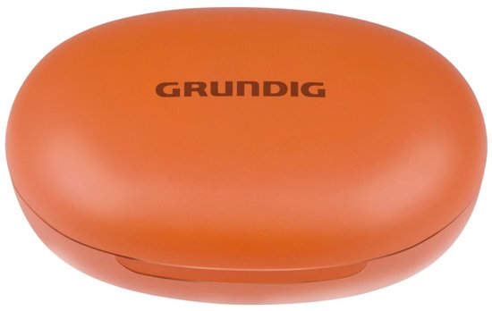 Grundig Draadloze Oordopjes Bluetooth - Oortjes Draadloos Met LED Display en Oplaadcase - In-Ear Met OWS Technologie en USB-C Lader - Oranje