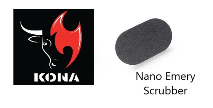 Kona Nano Emery BBQ Schuurspons met Handvat - Set van 2 - Grill- en Barbecuereiniging