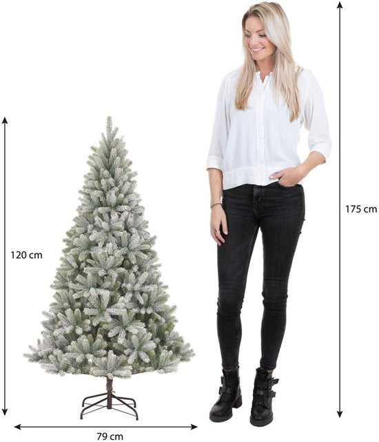 Black Box Trees Nagoya Kunstkerstboom - H120 x Ø79 cm - Groen Frosted