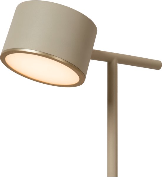 Lucide GIAN - Vloerlamp - LED Dimbaar - 1x9W 2700K - Taupe