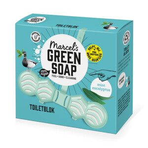 Marcel’s Green Soap Toiletblok Munt & Eucalyptus – Anti-Kalk – 200 Spoelbeurten