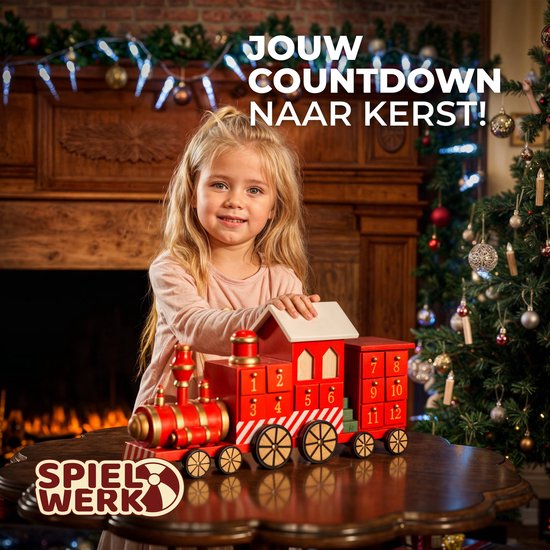 Adventskalender Locomotief - Laden om zelf te vullen - Herbruikbaar