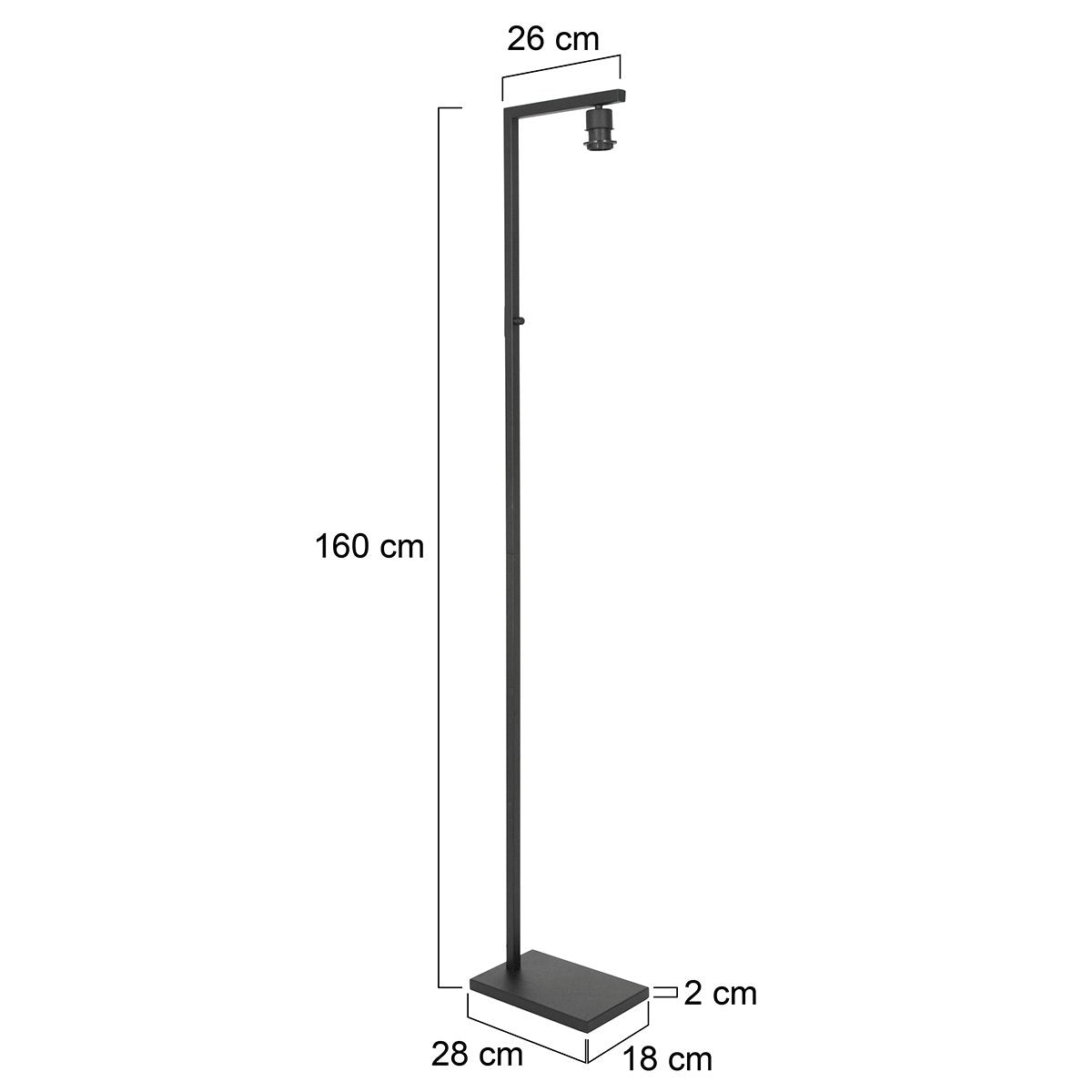 Steinhauer vloerlamp Stang - zwart - metaal - 2997ZW