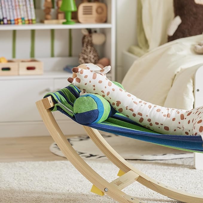 Kinderhangmat / Schommelstoel voor Kinderen met Veiligheidsstopper – 120x46x36 cm – Blauw