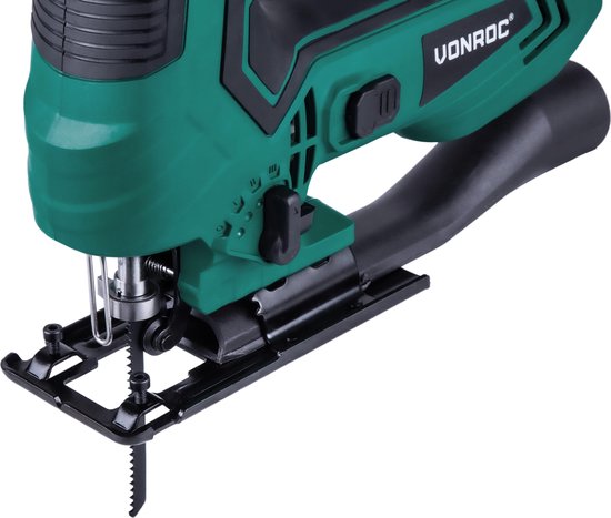 VONROC Decoupeerzaag – 550W – Ergonomische T handgreep – Stofafzuiging – 4 pendelstanden