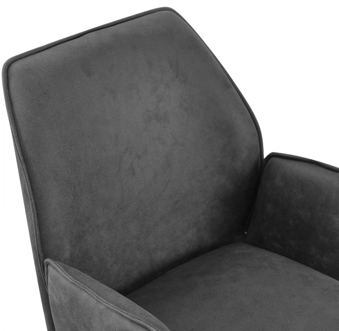 Multifurn Jill Eetkamerstoel Set van 1 - Linnen Antraciet - 57x63x90 cm