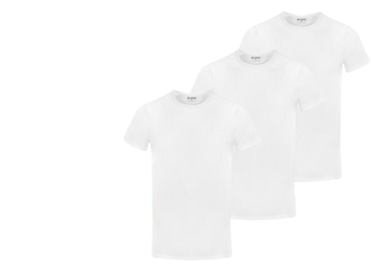 Milanoro – Set van 3 Zachte Bamboe T-Shirts – Wit – Maat XXL – Ademend & Comfortabel voor Dagelijks Gebruik