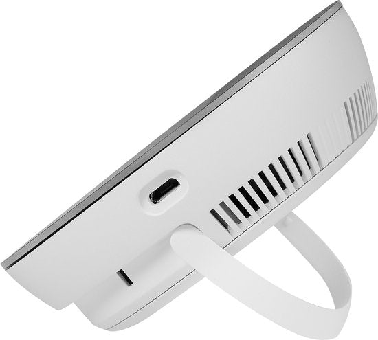 Smartwares FGA‑13950 Luchtkwaliteitsmeter – CO₂, Kooldioxide, Temperatuur & Vochtigheid Monitor – 10 Jaar Sensor & Batterij – LED Kleurindicatie, Ventilatie Alarm – Voor Huis, Kantoor, Slaapkamer, School, Gezond Binnenklimaat