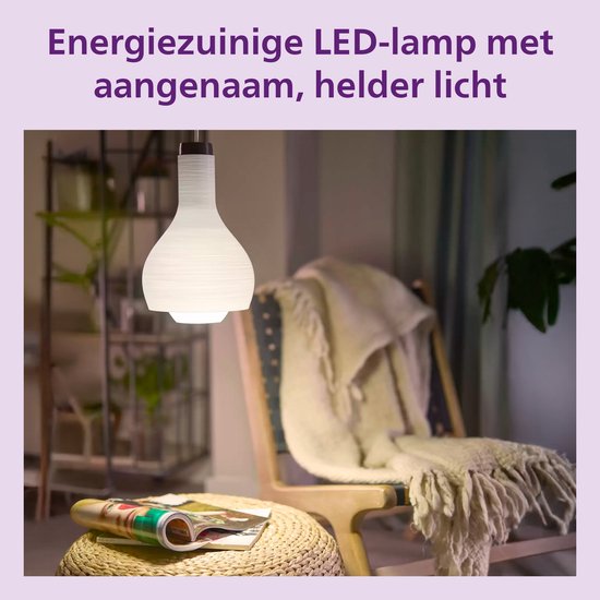 Philips LED lamp transparant - 40W - E14 fitting - Warmwit licht; 2700K - 6-pack
