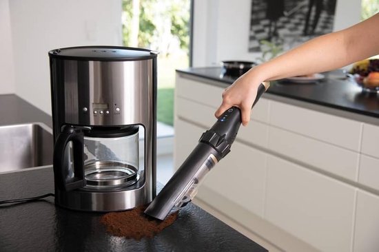Livington Prime Everyday draadloze handstofzuiger zonder zak - Handstofzuiger met vermogen van 90 Watt - incl. 3 opzetstukken - zwart