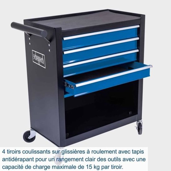 Scheppach – TW1300 – Werkplaatswagen – 4 lades – 120 kg