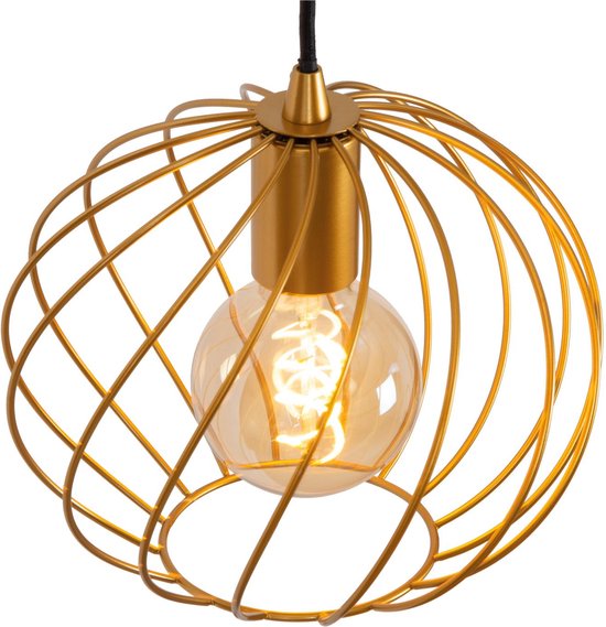 Lucide DANZA - Hanglamp - Ø 50 cm - 3xE27 - Mat Goud / Messing