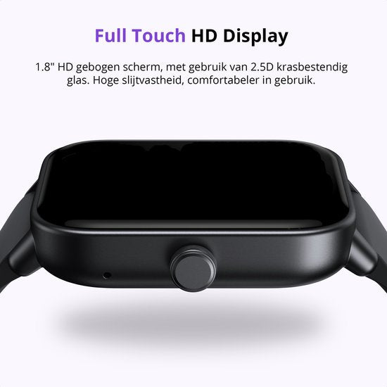 Maoo Boost 2 Smartwatch Dames & Heren – Volledige Belfunctie, WhatsApp & App-Notificaties – Hartslag, SpO₂, Slaapmonitor – Stappenteller, Calorieënteller – Multisport – IP68 Waterdicht – Android & iOS – Zwart