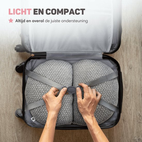 Vulpes Goods® BabyCare - Zwangerschapskussen - Zijslaapkussen - 3-in-1 - Aanpasbaar - Body Pillow / Lichaamskussen / Voedingskussen - Uniek W-Vormig design