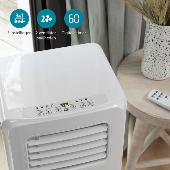 Tristar Mobiele Airco - 3-in-1 - Ontvochtiger - 10500 BTU - 38 m² - Wit