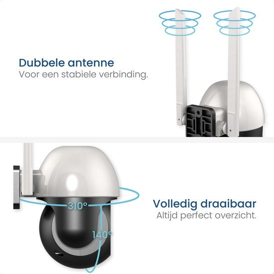 Gologi outdoor camera - Buiten camera met nachtzicht - Beveiligingscamera - IP camera - Security camera - 4x Digitale zoom - 3MP - Met wifi en app