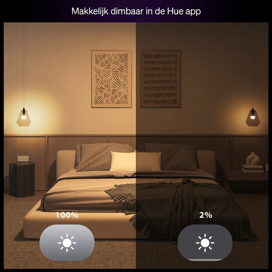 Philips Hue Essential LED lamp - E27 fitting - bevat 3 lampen - aanpasbaar wit en gekleurd licht - standaard lampvorm - slimme verlichting