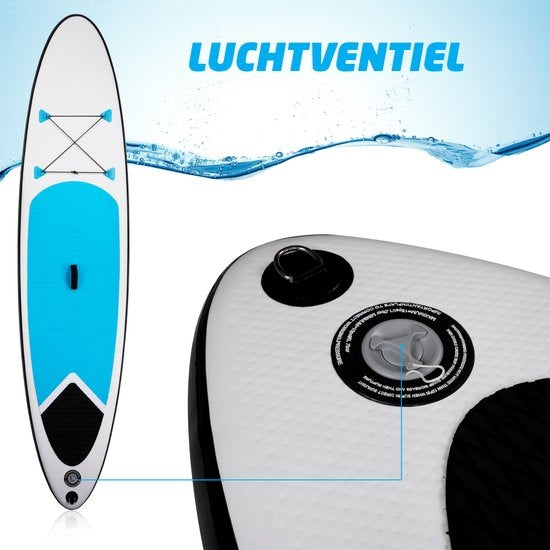 Dunlop Opblaasbaar Sup Board met Accessoires - Blauw/Wit - 305 x 71 x 10 cm