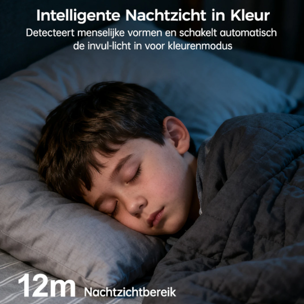 Woox Smart PTZ Camera 2K HD - Wit - 360° met AI-Herkenning & Nachtzicht