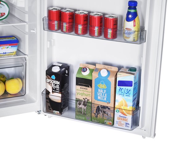 Tomado TRT5501W Tafelmodel koelkast energiezuinig - 109 liter - Met vriesvak - 55 cm breed - Stil: 37 dB - Led-verlichting - Energielabel C - Vrijstaand - Wit