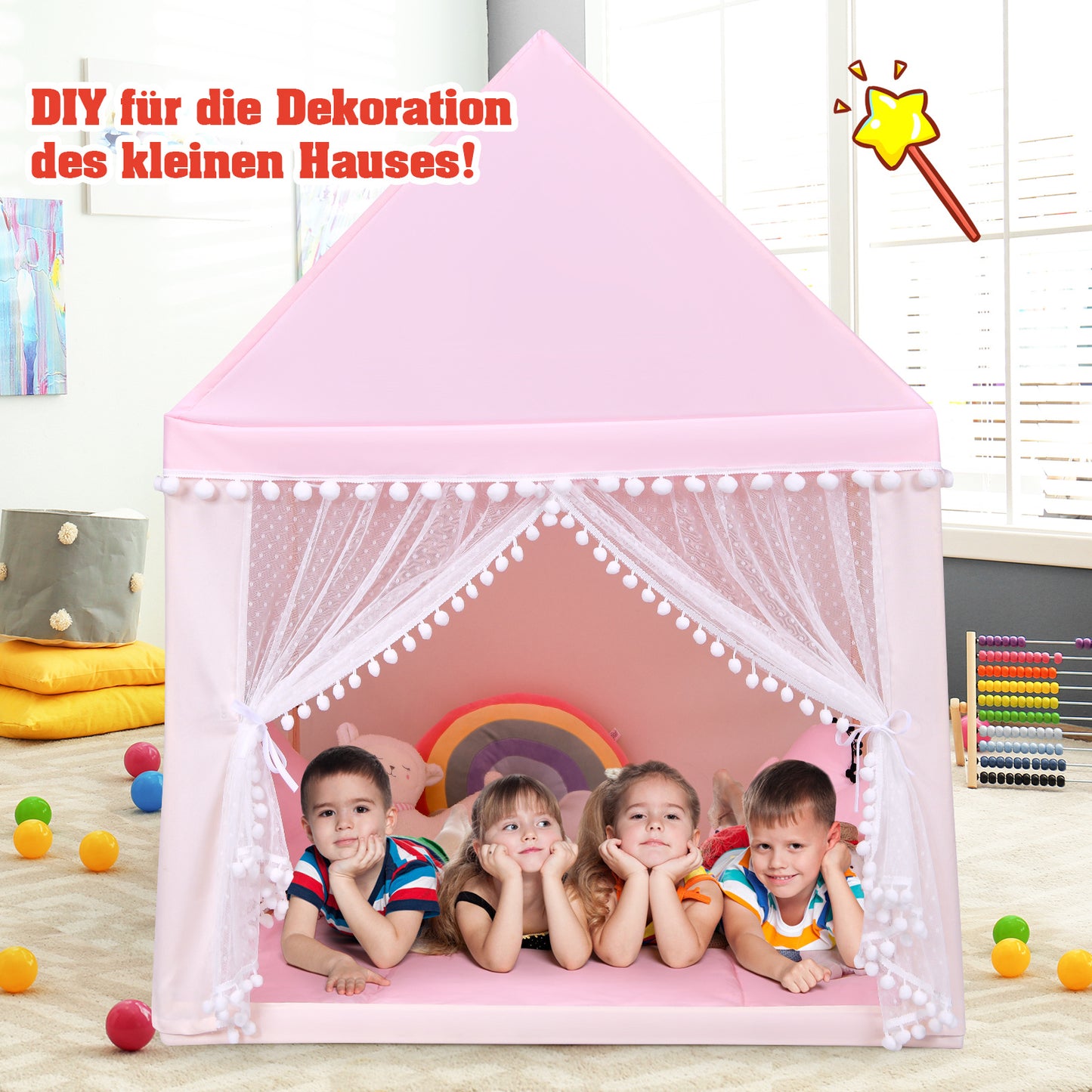 Coast Kindertent Speelhuis Prinses Kinderspeeltent Roze