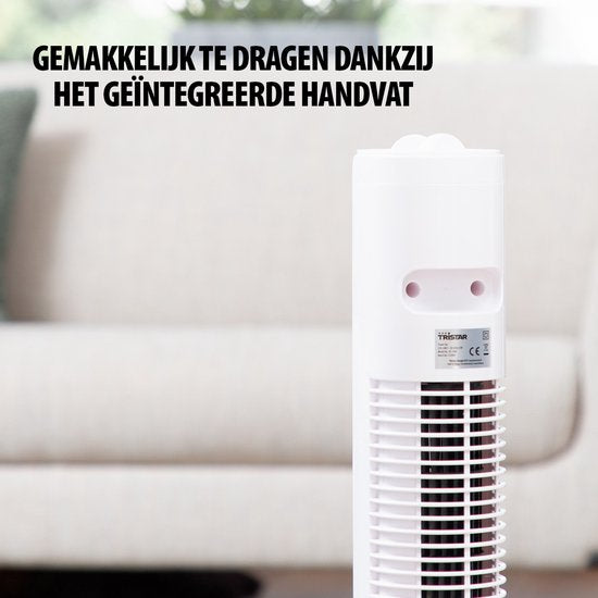 Tristar Torenventilator – Timer tot 120 min – Oscillerend – 3 Snelheden – Stil & Compact – VE‑5900 – Wit