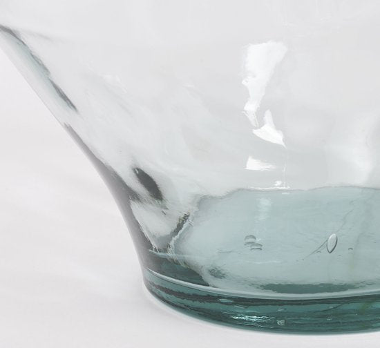 Mica Decorations Kyara Fles Vaas - H46 x Ø38 cm - Gerecycled Glas - Transparant