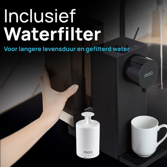 MOA Heetwaterdispense WD01B – Instelbare Temperatuur  – 2600 W – 2 liter – Zwart
