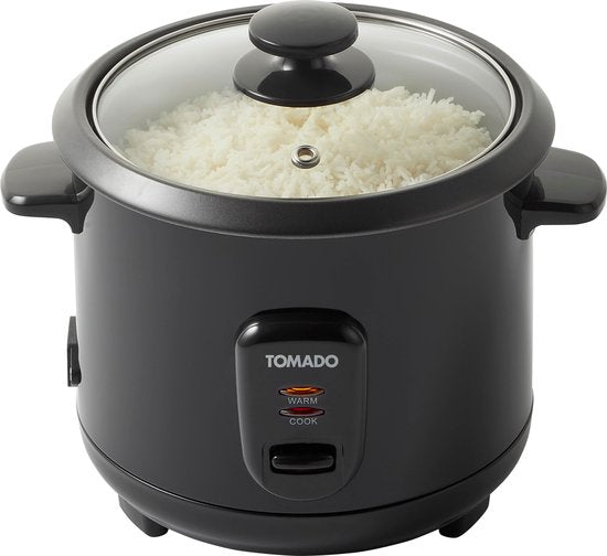 Tomado TRC1501B - Rijstkoker - Inhoud 1,5 liter - Stoommand - Warmhoudfunctie - PFAS vrij - Zwart