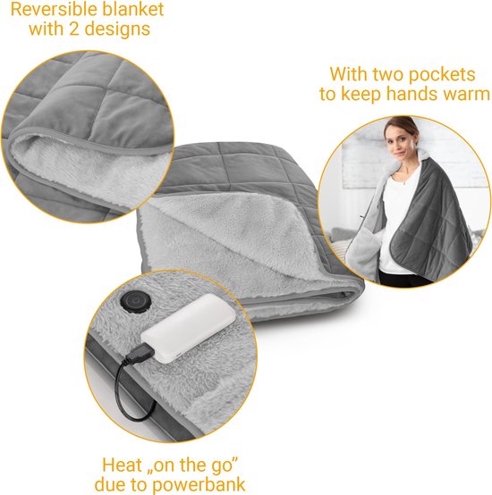 Decoways - Medisana Elektrische deken 3-in-1 HB 674 162x62 cm grijs