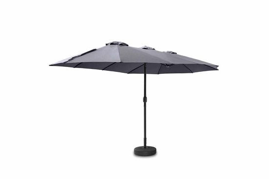 Feel Furniture - Toscano - Grote Parasol - Twin - 4.5 Meter - Donkergrijs