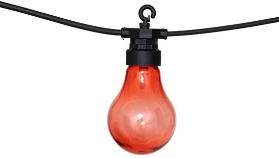 Atmosphera Solar tuin feestlampjes lichtsnoer - gekleurd - kunststof - 490 cm - buiten - Led licht - tuinverlichting op zonne-energie