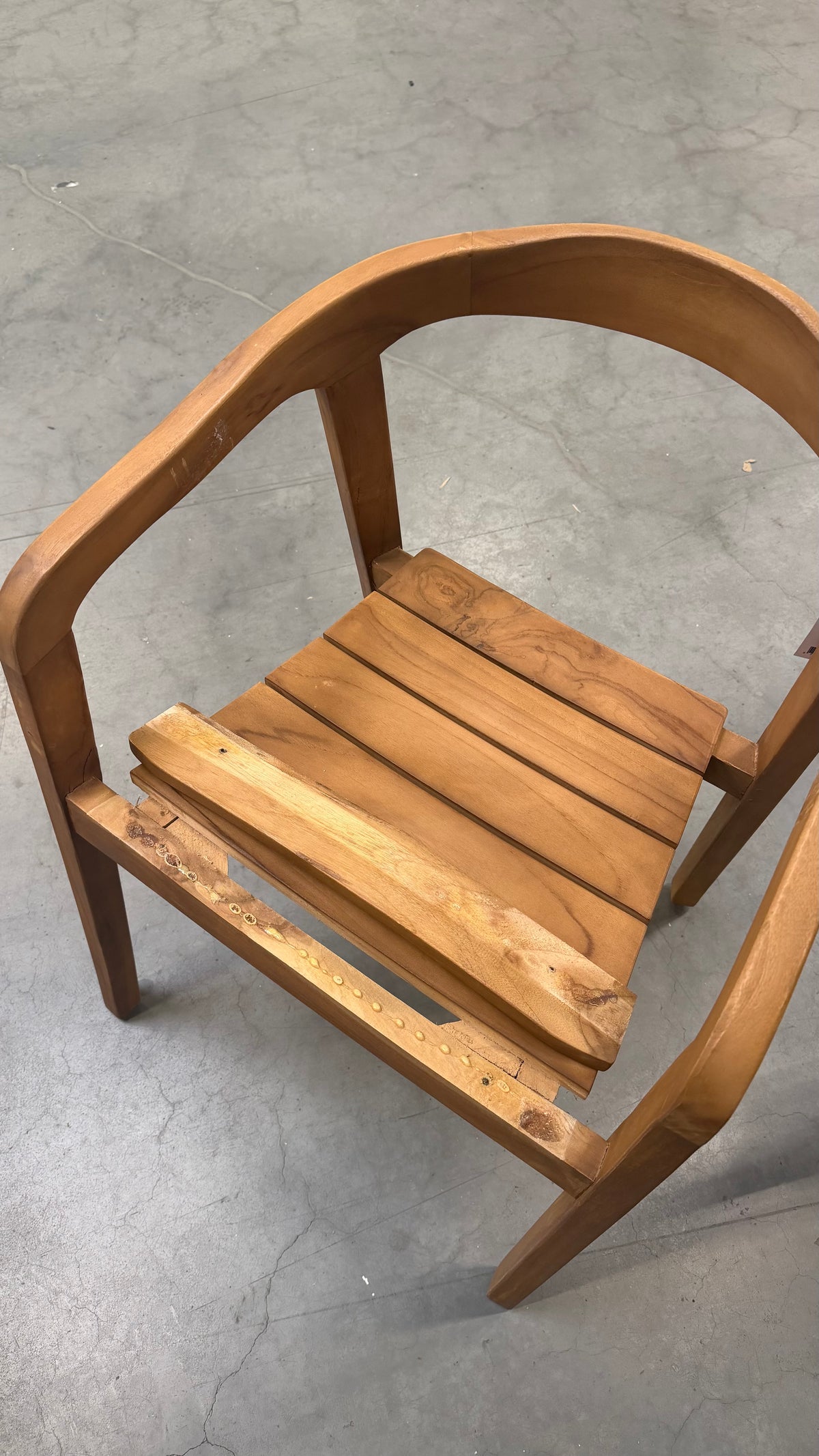 House Nordic Eetkamerstoel Otero – Teakhout – Scandinavisch Design – Met Armleuningen – Naturel – 1 Stuk