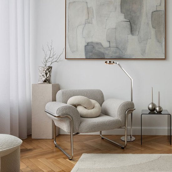 Vloerlamp Ringlux 4138ST - Verstelbare LED leeslamp van geborsteld staal - Draaibaar en kantelbaar - Steinhauer