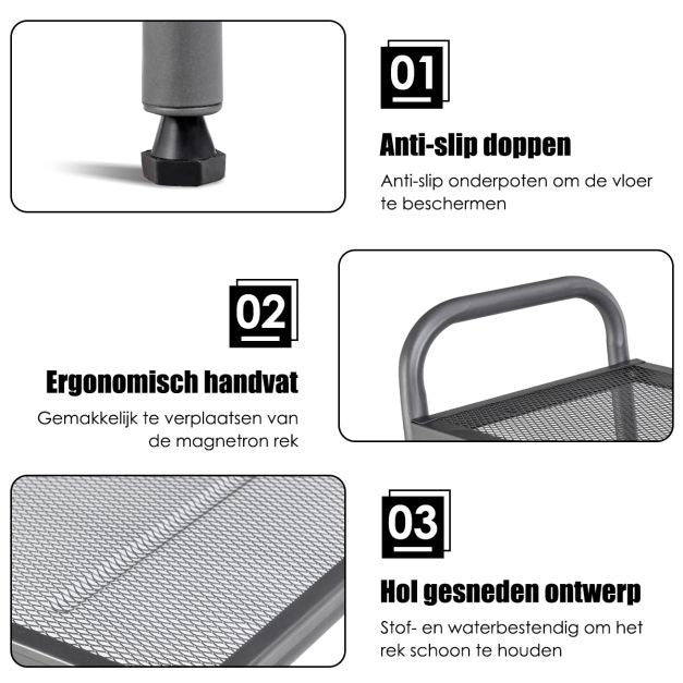 Coast Keukenrek - 4 Planken - Grijs