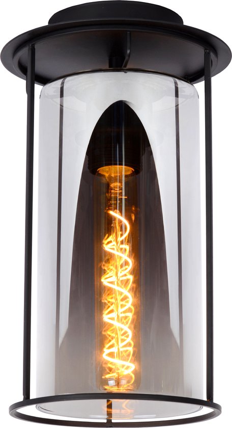Lucide DOUNIA Plafonnière - Ø 17 cm - E27 - Zwart