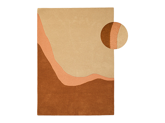 Brinker by FonQ Desert Wollen Vloerkleed 200 x 290 cm – Ochre Pink