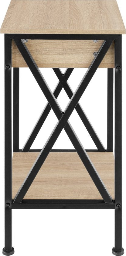 tectake® - Bijzettafel Dayton - industrieel - lichtbruin -35 x 35 x 70,5 cm - 404452