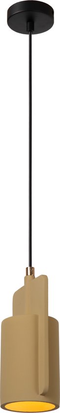 Lucide NINJA - Hanglamp - Ø 11,5 cm - 1xE27 - Geel - Japandi