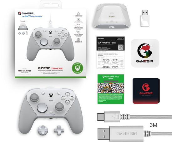 GameSir G7 Pro - Bedrade controller - Hall Effect - Xbox Series X/S, Xbox One, PC en Android - Wit