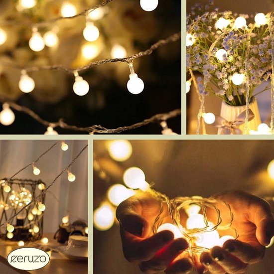 Ceruzo Feestverlichting 16 meter - 80 lampjes - Party Tent - Warm Wit-LED- Buitenverlichting