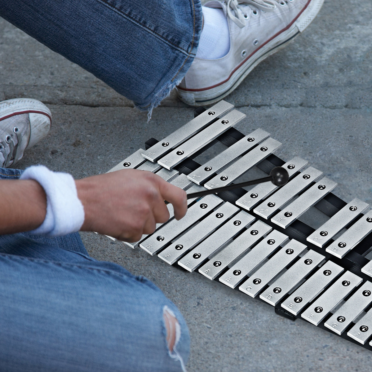 Coast Handpercussie Xylofoon Met 30 Noten - Inclusief Draagtas - Opvouwbaar