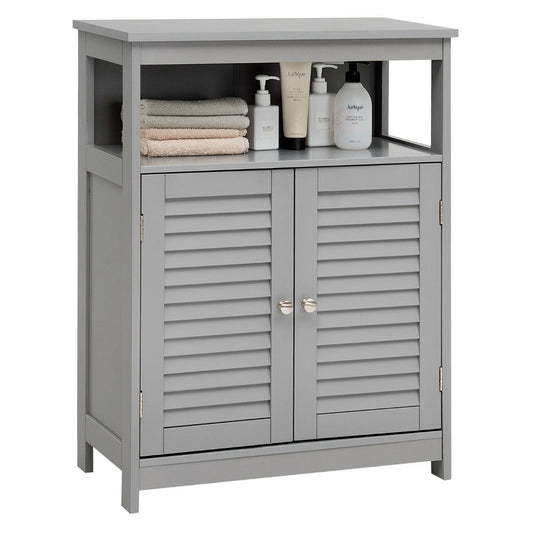 Coast Badkamerkast - Dubbele Deur - Open Plank - 60 x 30,5 x 80 cm - Grijs
