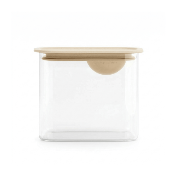 Brabantia Voorraadbakje met Maatlepel - 1,3 Liter - 12,3 x 15,4 x 10,6 cm