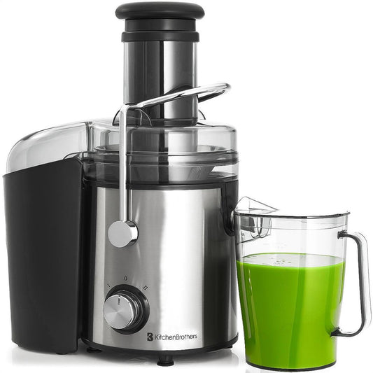 KitchenBrothers - Sapcentrifuge - Voor Groenten en Fruit - 1100 ml - 800W - Zwart