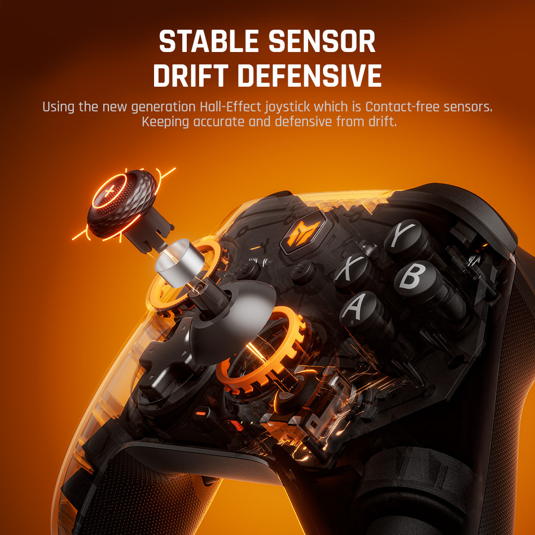 BIGBIG WON GALE HALL draadloze controllers - bewegingsrichten, Hall-trigger, 4 aanpasbare knoppen - PC/iOS/Android-gamecontroller