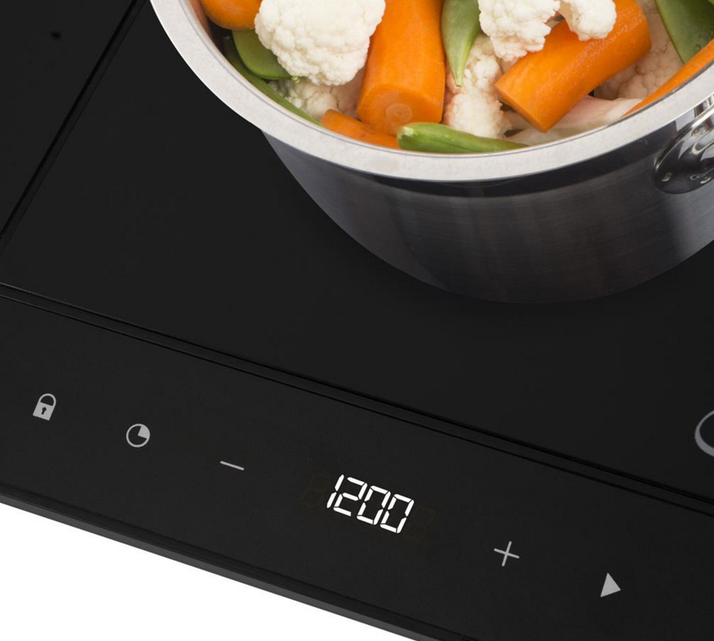 Princess 303031 Dubbele Inductiekookplaat - 3500W - Digitaal Display - Kookzone 19 cm - Zwart