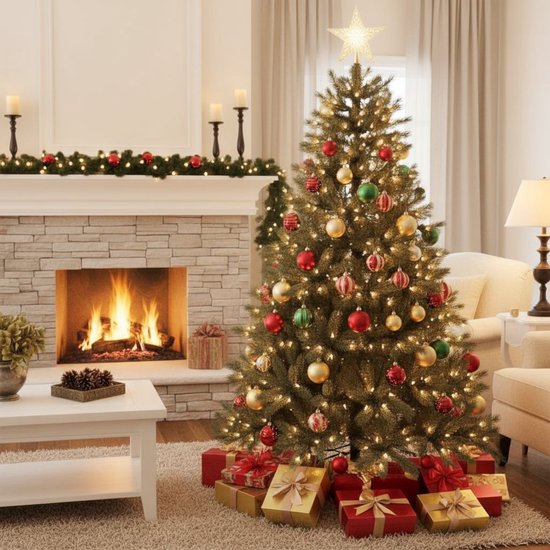 Black Box Trees Toronto Kerstboom Deluxe - Volle Uitstraling met 1282 Takken - Kerstversiering voor Binnen in Huis - Kunstboom van Kunststof - H215 x Ø145 cm - Groen